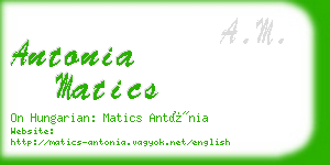 antonia matics business card
